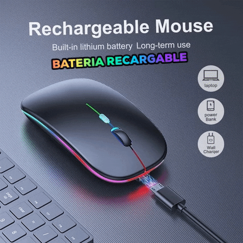 Mouse Recargable Blanco Ultra RGB