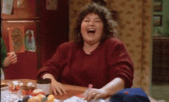 roseanne laughing GIF