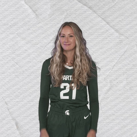 Womens Basketball Thumbs Up GIF by Michigan State Athletics