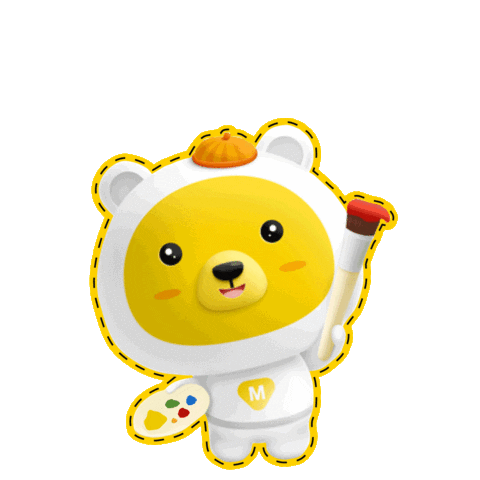 Bear Art For Kids Sticker