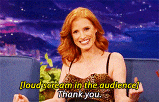 jessica chastain thank you GIF