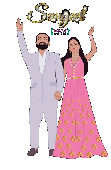 Cocktail Party Dance Sticker by Wish N Wed