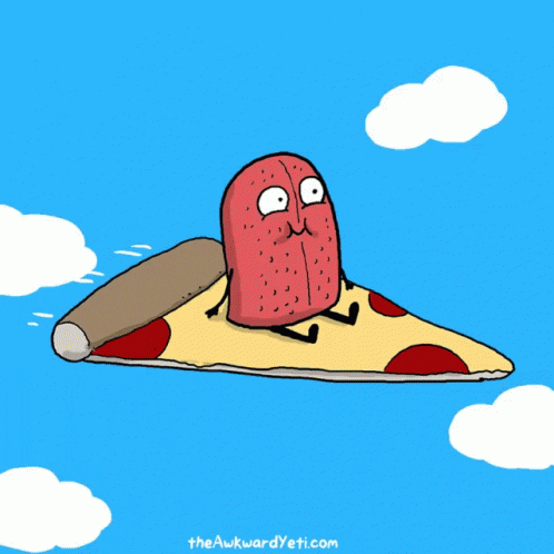 hungry pizza man GIF by theAwkwardYeti