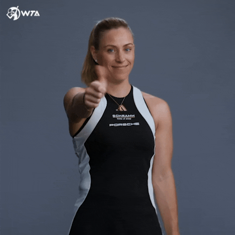 Angelique Kerber Thumbs Up GIF by WTA