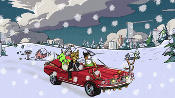 Christmas Car GIF by Gutter Cat Gang