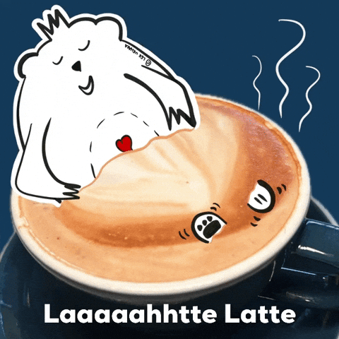 Cafe Con Leche Coffee GIF by World of Bazzu