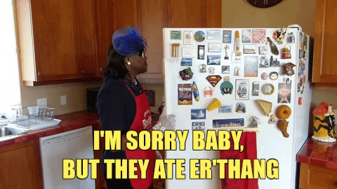 Hungry Sorry Not Sorry GIF by Robert E Blackmon - Find & Share on GIPHY