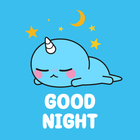 Tired Good Night GIF by Naru Naru