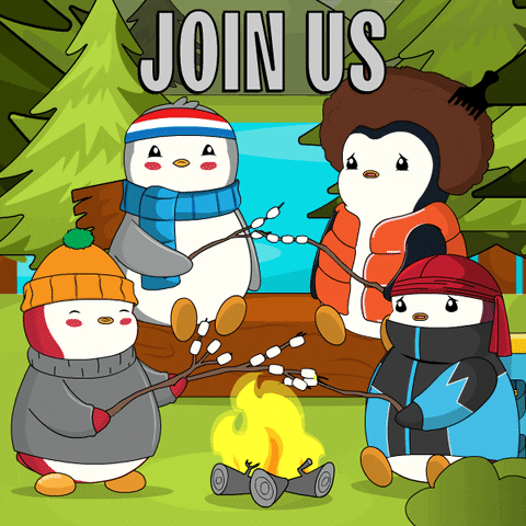 Fire Camping GIF by Pudgy Penguins