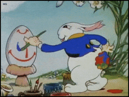 easter bunny painting GIF