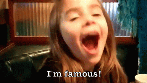gif: I'm famous!