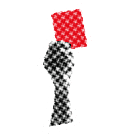 Red Card Hand Sticker by Deutscher Gewerkschaftsbund (DGB)