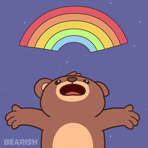 Teddy Bear Rainbow GIF by BEARISH