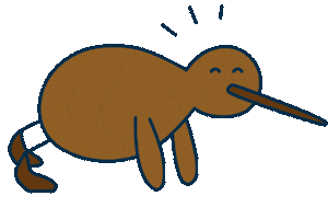 Happy Kiwi Bird Sticker