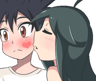 Gif, anime couple and kiss gif anime #1205539 on animesher.com