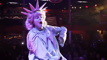Shouting Lady Liberty GIF
