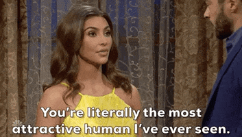 Kim Kardashian Flirting GIF by Saturday Night Live