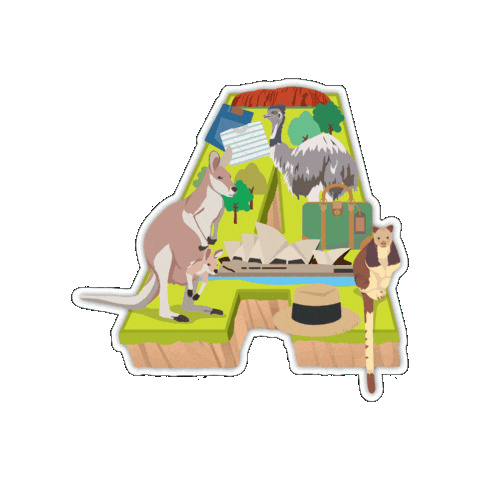 Red Kangaroo Oceania Sticker by よこはま動物園ズーラシア
