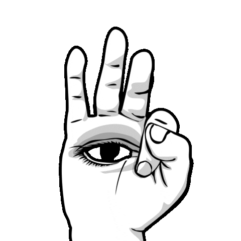 Eye Hand Sticker by Falcao Lucas