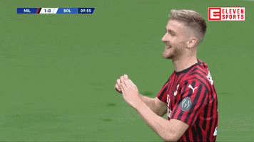 Goal Milan GIF by ElevenSportsBE