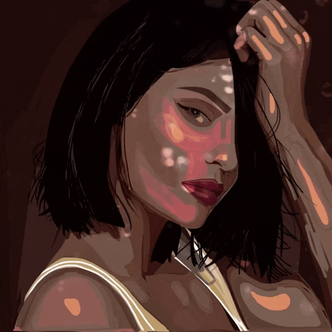 Kylie Jenner Illustration GIF