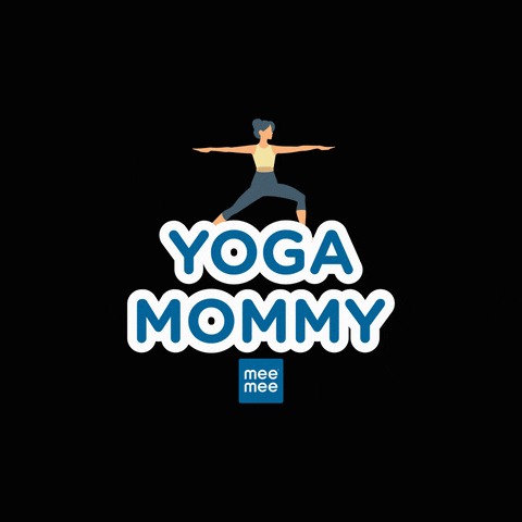 MeeMeeIndia baby family mom yoga GIF