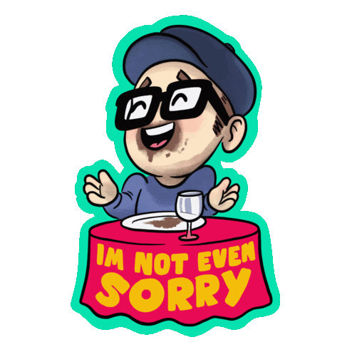 Sorry Friends Sticker by vadelate