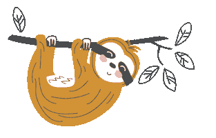 Sloth Sleeping Sticker by Breden Kids