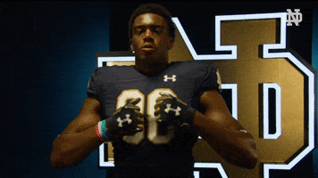 Yelling Notre Dame GIF by Notre Dame Fighting Irish