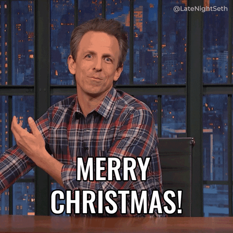Merry Christmas GIF by Late Night with Seth Meyers