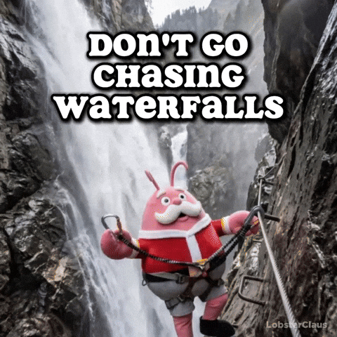 Rock Climbing Waterfalls GIF by LobsterClaus