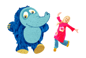 Blue Bear Girl Sticker by Parasol