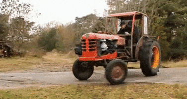 tractor drifting GIF