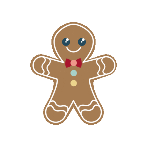 Gingerbread Man Christmas Sticker by Tate + Zoey