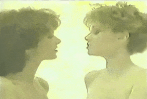 80S Kissing GIF