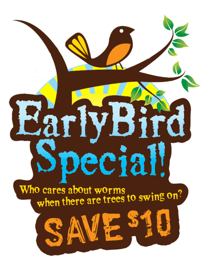 Early Bird T2T Sticker by Tree to Tree Cape May