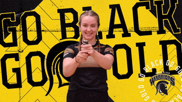 Black And Gold Celebration GIF by Waterloo Warriors