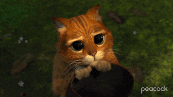 Sad Puss In Boots GIF by PeacockTV