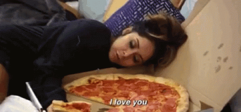 Pizza Snooki GIF "I love you"