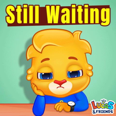 Bored Still Waiting GIF by Lucas and Friends by RV AppStudios