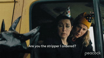 Mel Giedroyc Party Hats GIF by PeacockTV
