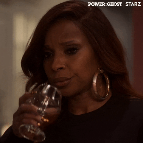 Mary J Blige Drinking GIF by Power Book II: Ghost