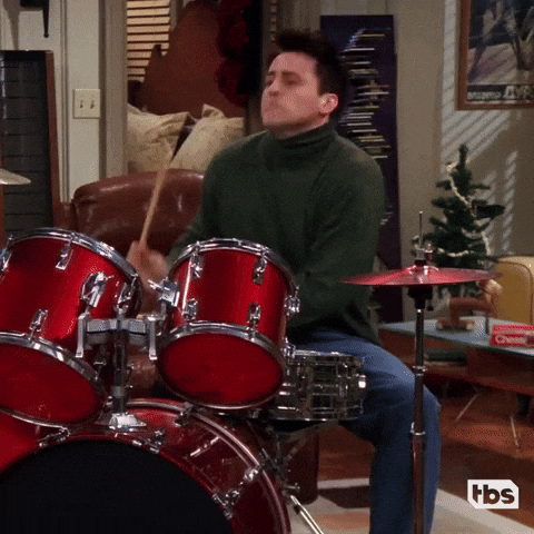 Friends Drumset GIF by TBS Network