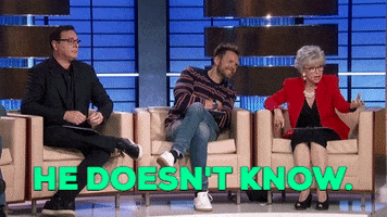He Doesnt Know Joel Mchale GIF by ABC Network