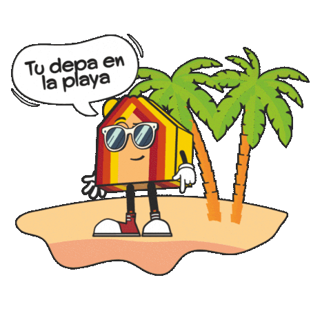 Playa Sticker by Ruba Llegaste A Casa