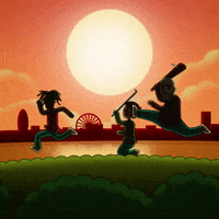 Fight Running GIF by ed.motions