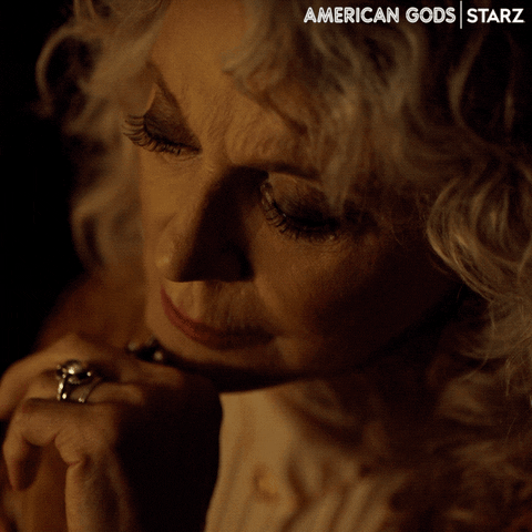 Sad Blythe Danner GIF by American Gods