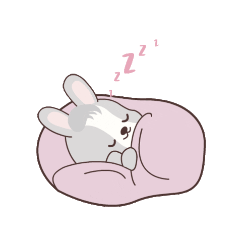 Sleep Bunny Sticker for iOS & Android | GIPHY