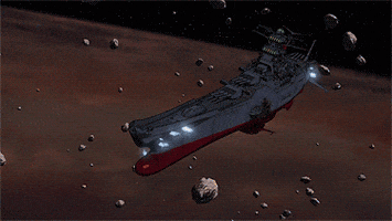 spaceship battleship yamato GIF
