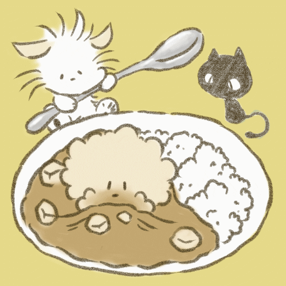 Hungry Curry Rice GIF by pupumaru
